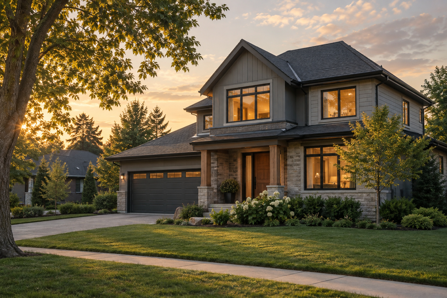 Contemporary home with a welcoming entrance